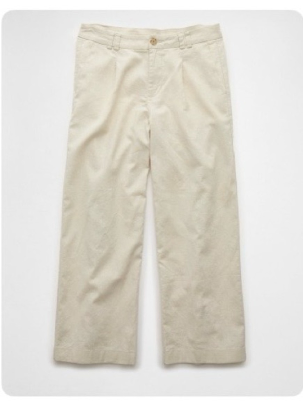 AE Linen-Blend Stovepipe Crop
Trouser